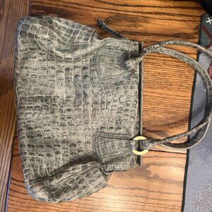 Daniella Lehavi Dark Green Crocodile Leather print Bag